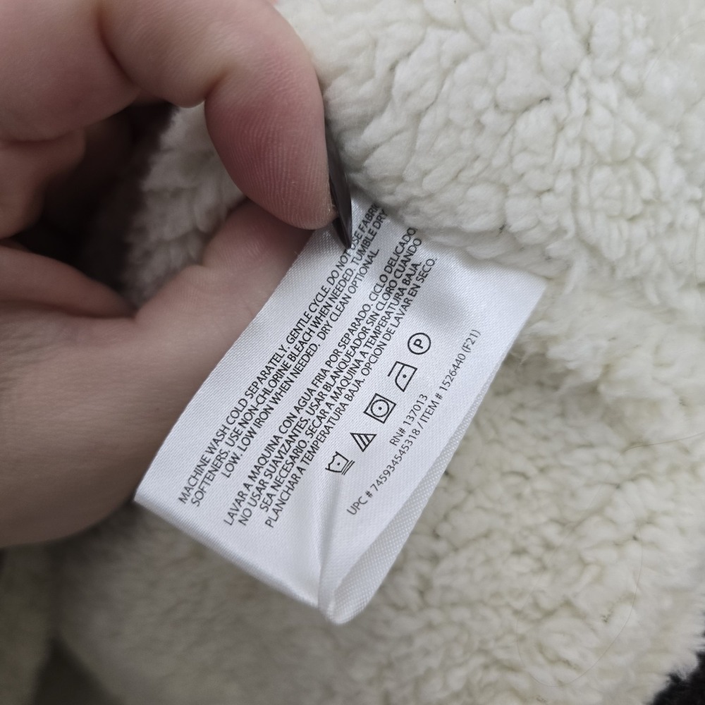 Orvis Quarter Zip Sherpa Lined Pullover Sweater Mens XLarge Brown Pockets Cozy - Picture 8 of 14